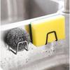 5Pcs Sponge Rack Stainless Steel Kitchen Supplies Sink Steel Wire Ball Scouring Cloth Spoon Shovel Storage Drain Rack Free of Punching