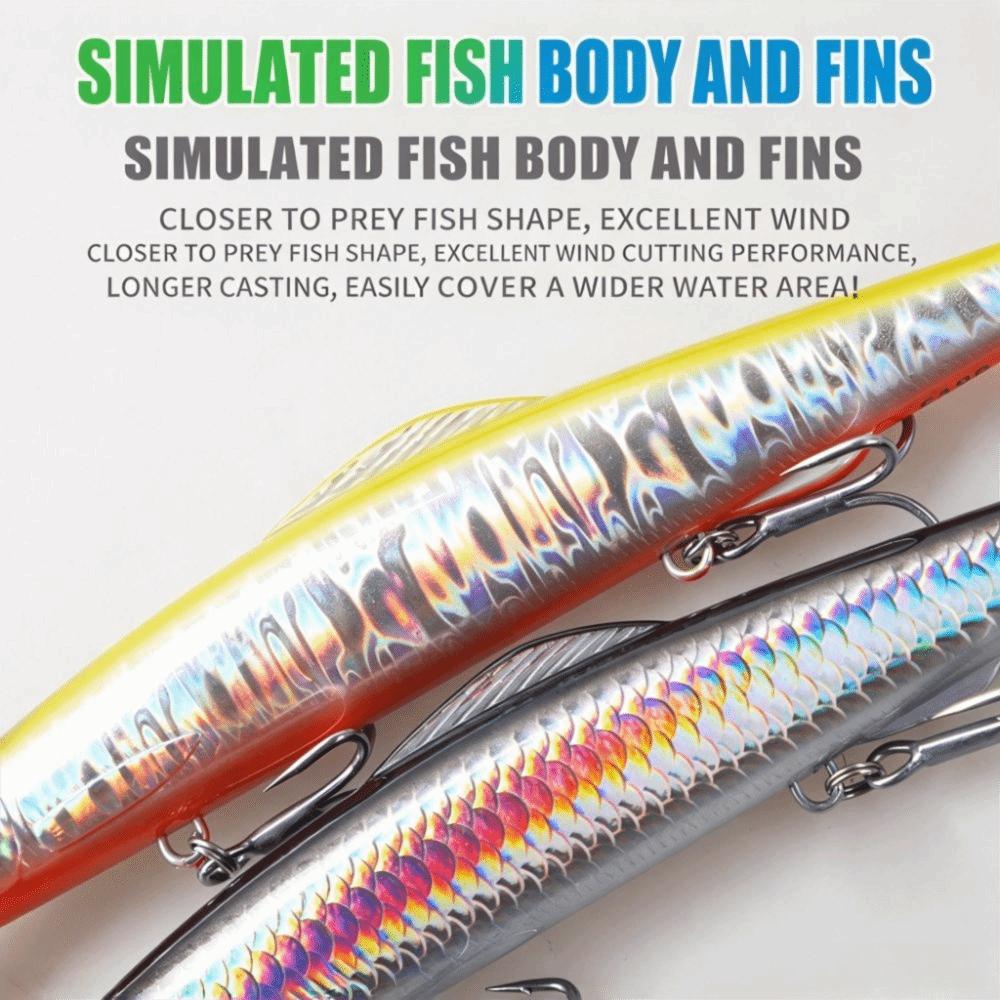 Streamline Minnow Fishing Lure 3D Bionic Fish Eyes Hard Bait Freshwater Fishing