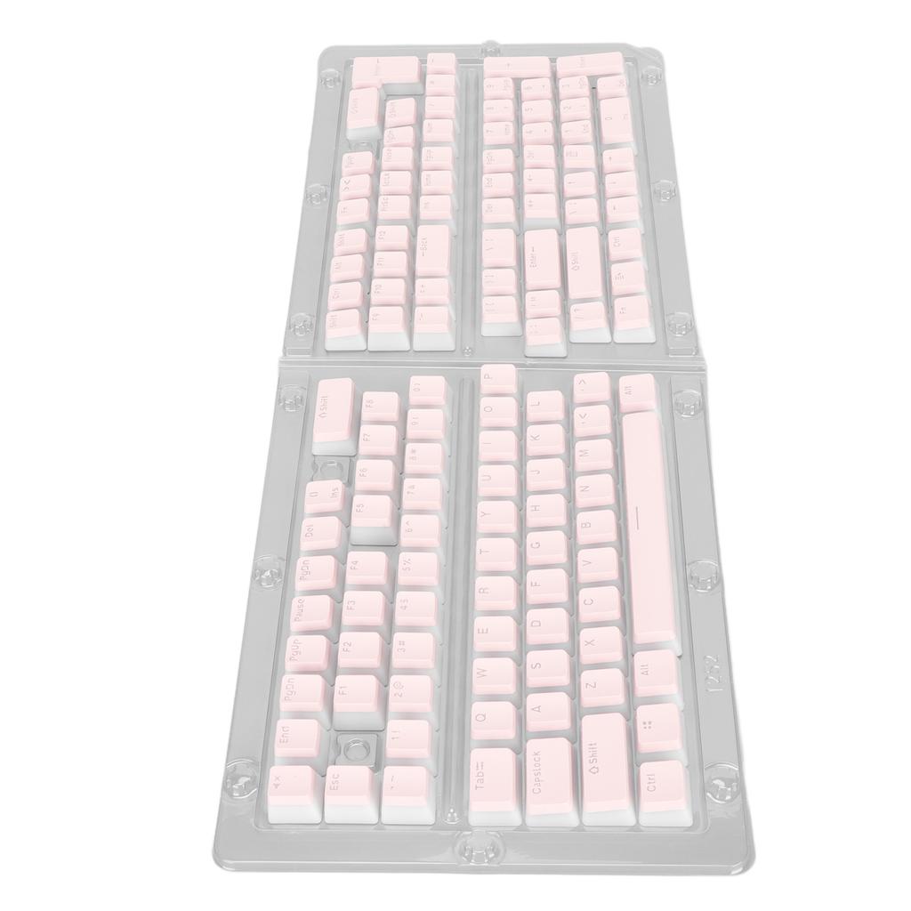 Keyboard Keycaps 129 Keys Pudding Transparent OEM Height PBT Two Color Injection Molding DIY