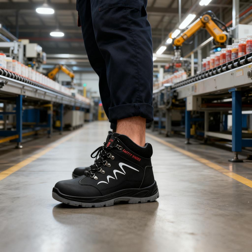 Защитные рабочие ботинки со стальным подноском для мужчин, уличные ботинки для хайкинга, защита от проколов, нескользящие, промышленные ботинки