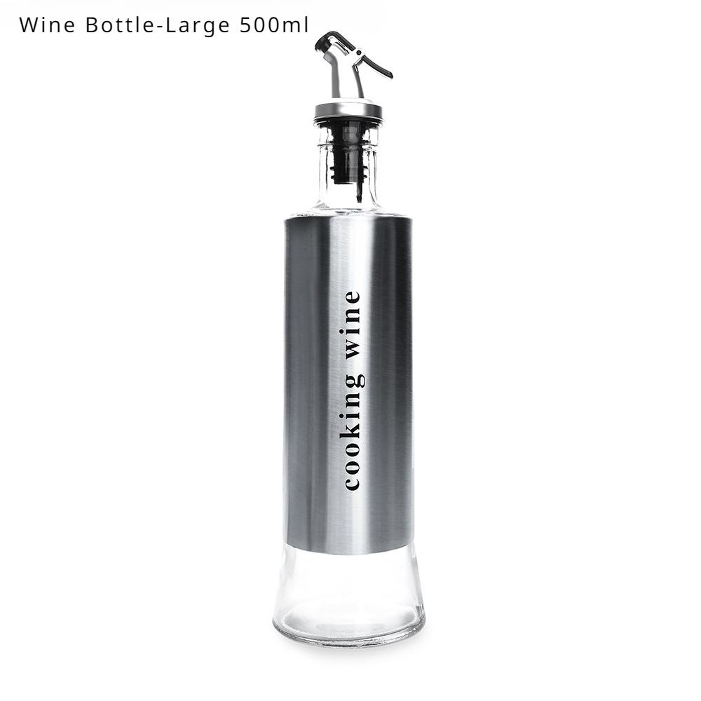 HANYANG Бутылка для приправ из нержавеющей стали Кувшин для масла Бутылка для соевого соуса Бутылка для уксуса Стеклянная бутылка Бутылка вина Банка для уксуса Бутылка для распыления масла