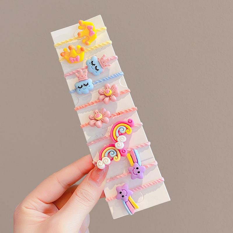 Highly Elastic Children's Rubber Bands, Gentle On Hair with Cute Cartoon Animals, Thumb Rings, and Hairbands.