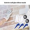 10pcs Caulk Gun Nozzle Replacement Set Plastic Caps & Angled Cone Nozzles Kitchen Bathroom Sealing for Efficient Sealing