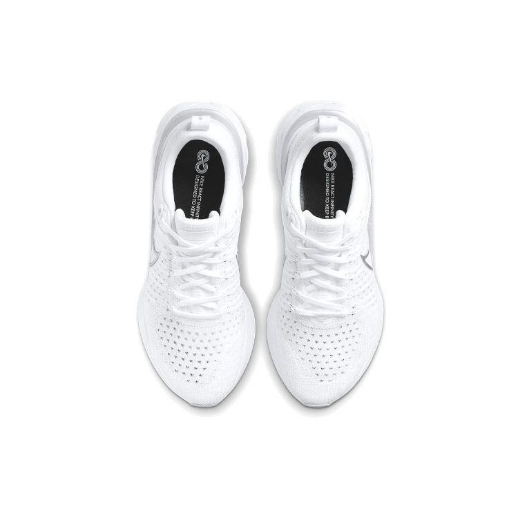 Nike React Infinity Run Flyknit 2 Женские кроссовки White Metallic Silver Pure-Platinum CT2423-102