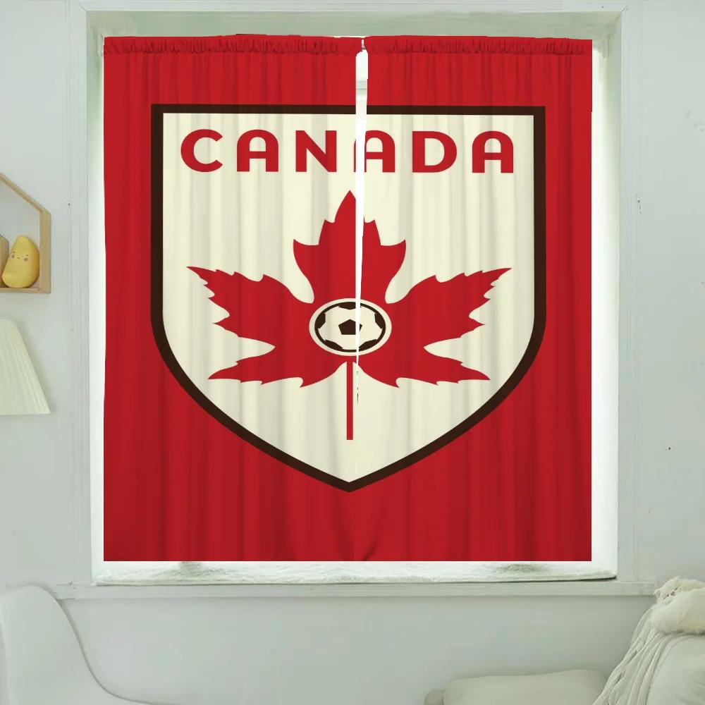 Кухонные шторы для гостиной 2 штуки светонепроницаемые шторы штора для двери C-канадская национальная сборная перегородка украшение для спальни