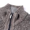 Autumn Winter New Men's Jacket Slim Fit Stand Collar Zipper Jacket Men Solid Cotton Thick Warm Sweater