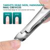 Кусачки для ногтей серебристые усиленные с широким раскрытием губок, набор, экстраширокие диагональные губки, скошенный край, кусачки для вросших толстых ногтей