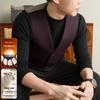 Jinju Men's Wool-Blend Down Vest with V-Neck