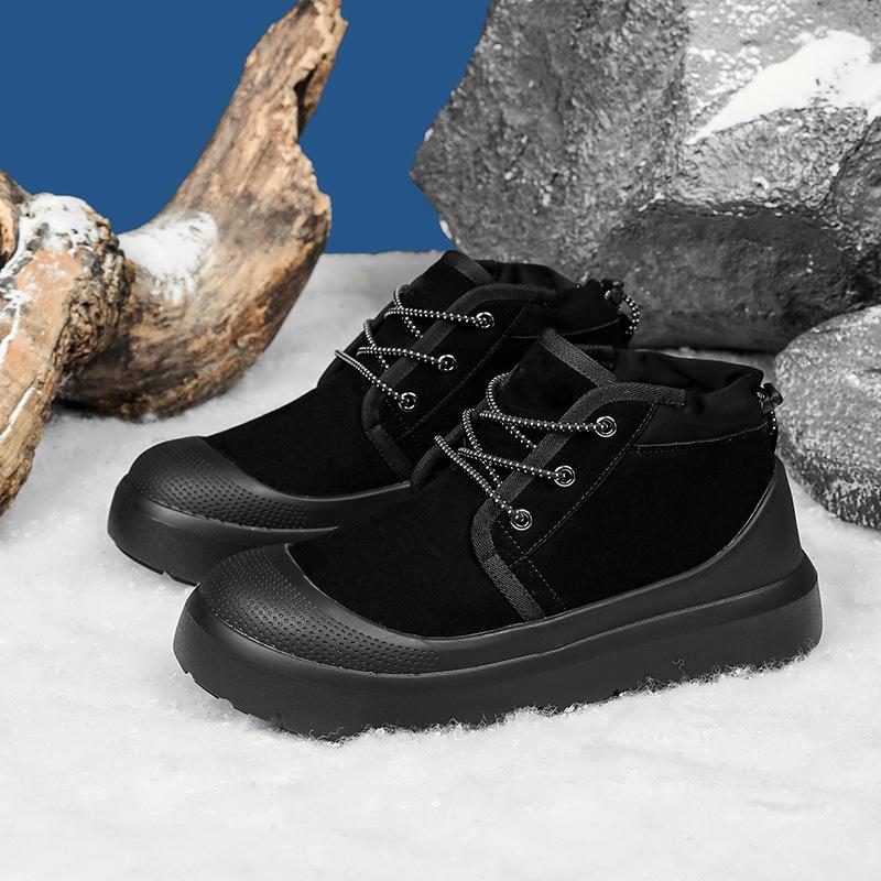То же самое для мужчин и женщин зимой 2025 года, новые повседневные универсальные бархатные теплые сноубутсы, ветрозащитные полусапоги и хлопковые ботинки с защитой от мороза.
