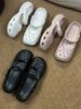 Популярные Туфли с Отверстиями Летние Ажурные Балетки Женские Сандалии На Низком Каблуке Мягкая Подошва Мамины Туфли Для Улицы Нескользящие ЭВА