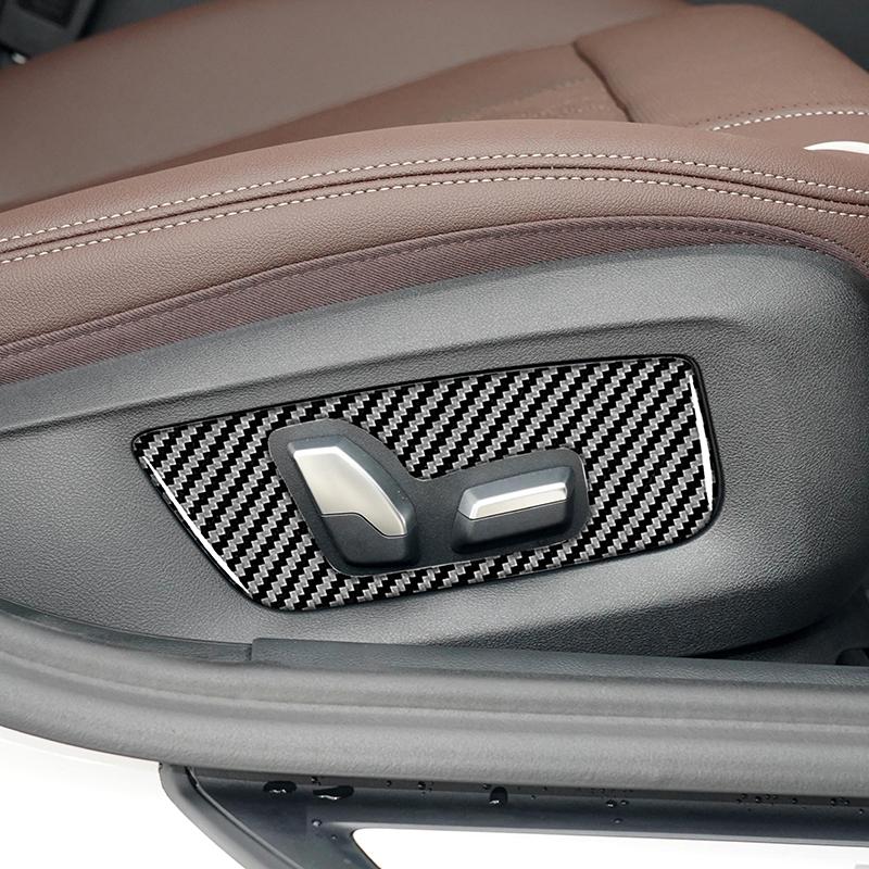 Украшение рамы рулевого колеса из углеродного волокна для BMW 5 серии G30 2018-RHD, кнопки подъема оконного стекла с правым рулем