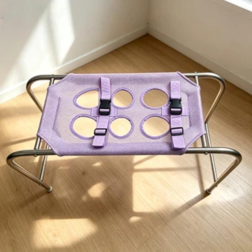 Folding Dog Grooming Table 6-Hole Pet Washing Station Cat Bathing Restraint Rack Picking Ears