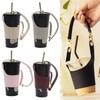 PU Leather Water Bottle Holder Outdoor Drink Carry Strap Portable Coffee Cup Sleeve