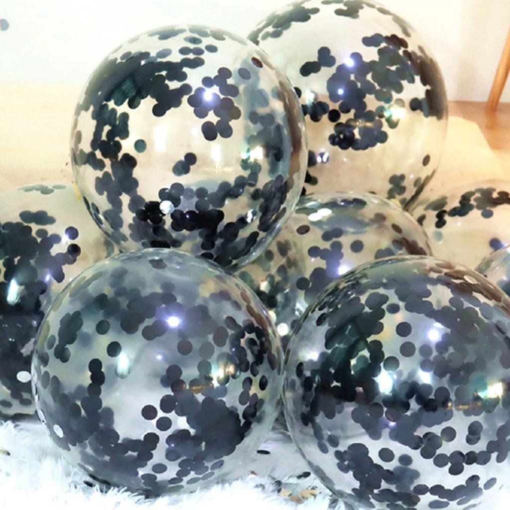 100 шт. 12-дюймовых прозрачных шаров с конфетти и пайетками, разноцветные фольгированные шары с пайетками, праздничные украшения для вечеринки, свадьбы, комнаты KTY