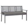 Day and Night - Day and Night 3-seater Garden Bench In Gray Eucalyptus Wood and 150 Cm Cushion