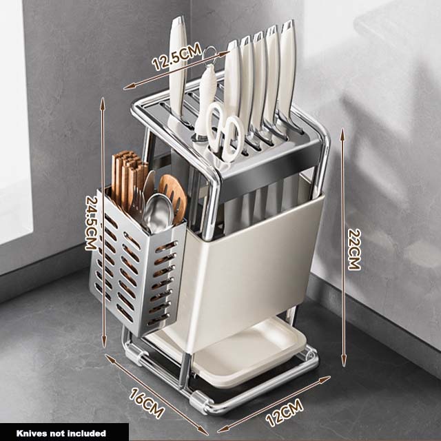 Держатель для ножей из нержавеющей стали, органайзер для кухонного хранения, многофункциональный держатель для кухонных ножей, органайзер для ножей, органайзер для столовых приборов