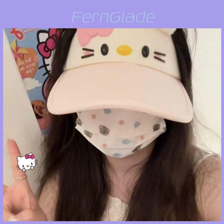 Шляпа от солнца Hello Kitty с широкими полями для девочек, летний козырек