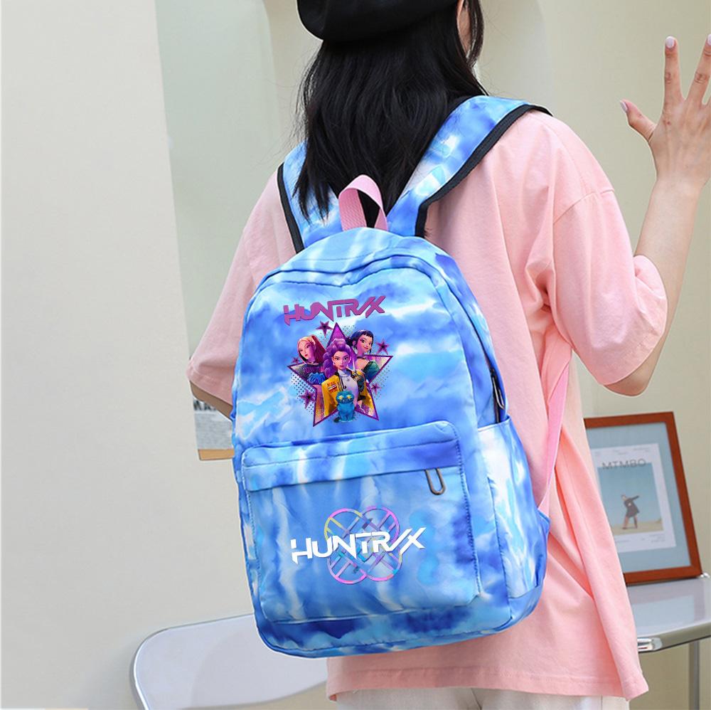3Pcs/set Anime Cute Kpop Printed Backpack with Lunch Bag Pencil Case for Teenager Girl Boy Bookbag Large Capacity Waterproof Travel Bag Kid Gift