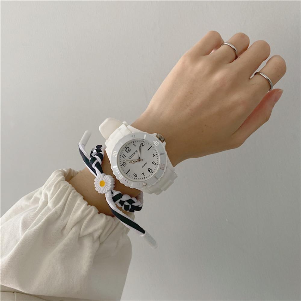Student Electronic Clock Silicone Korean Style Accessories Classic Clock Casual Sport Watch Quartz