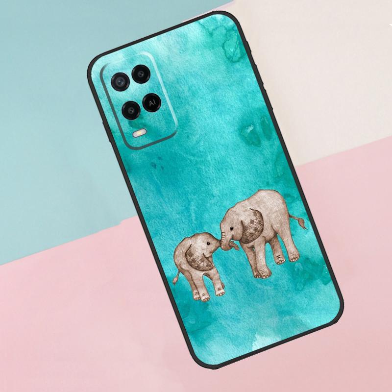 Baby Elephant For Oppo A74 A94 A54 A80 A78 A98 A40 A60 A18 A38 A58 A15 A17 A77 A57S A16 A76 A96 Phone Case