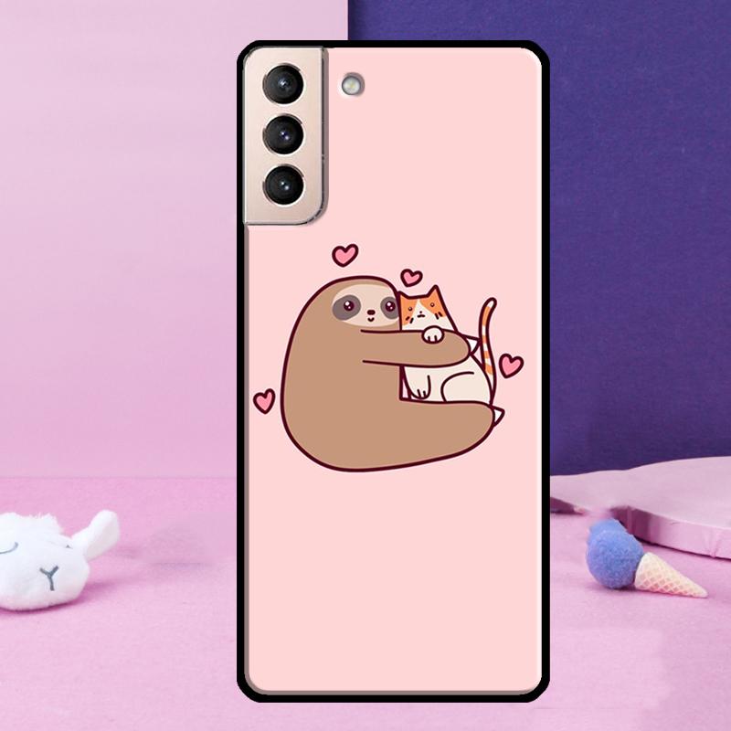 Чехол для телефона с ленивцем, милое животное, для Samsung Galaxy S25 S24 Ultra S9 S10 S20 S21 S22 Plus S23 FE S24 FE