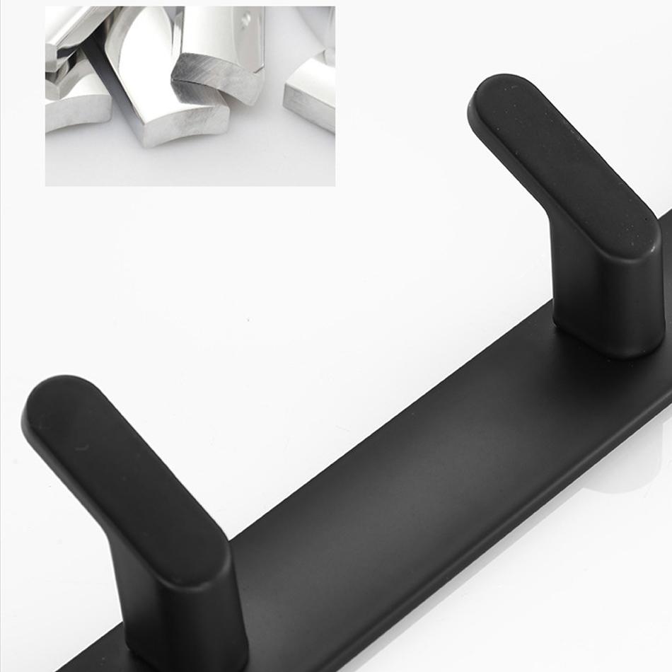 Алюминиевый крючок для халата, матовый золотой, белый, черный, креативный, 3, 4, 5, 6 рядов, настенный крючок для ванной, кухни, домашнего декора, держатель для ключей для полотенец