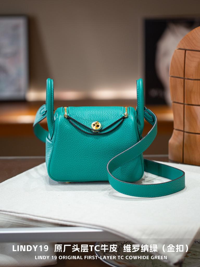 19cm TC Leather Card Case Real Leather Doctors Bag Five Gold Handheld Crossbody Single Shoulder Womens Bag Fashion