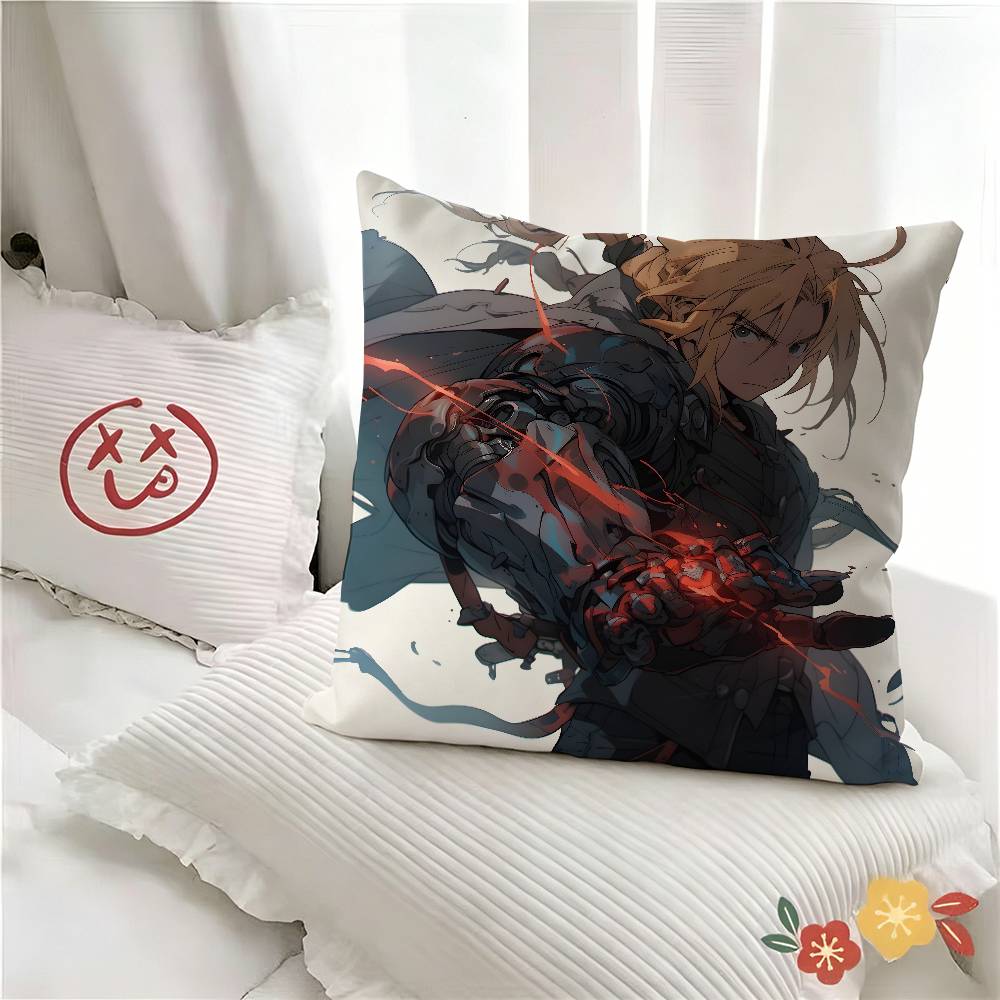 pc Anime Fullmetal Alchemist Pillow Case Fashion Square Pillowcase Bedroom Sofa Room Ins Decoration Leisure