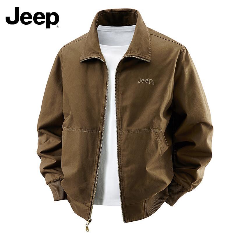 Jeep Мужская стираная двусторонняя повседневная рабочая куртка
