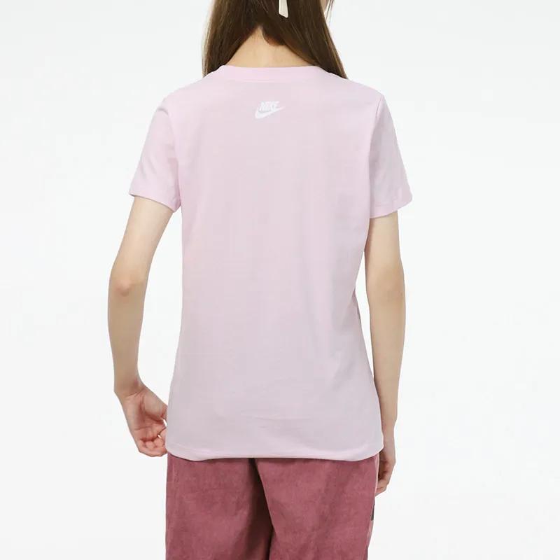 Nike T Shirts Women's Pink Crew Neck Moderate Other (Unisex) T-Shirts DJ1914 695