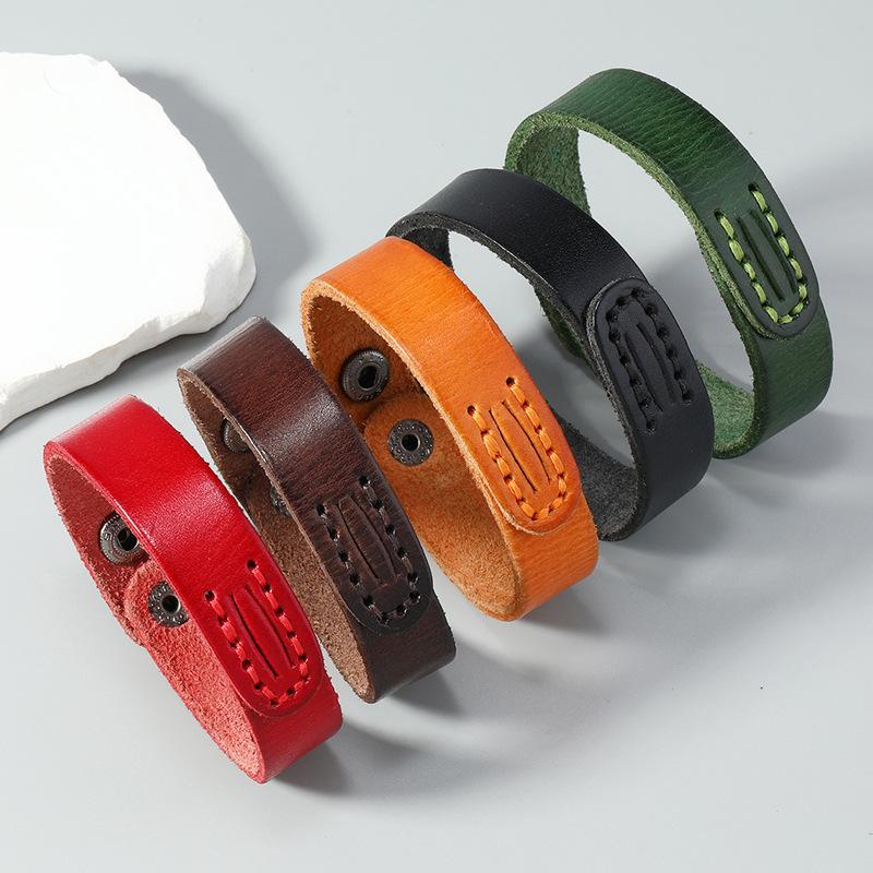 Браслет-обертка из натуральной кожи для мужчин, браслеты, повседневные ювелирные аксессуары