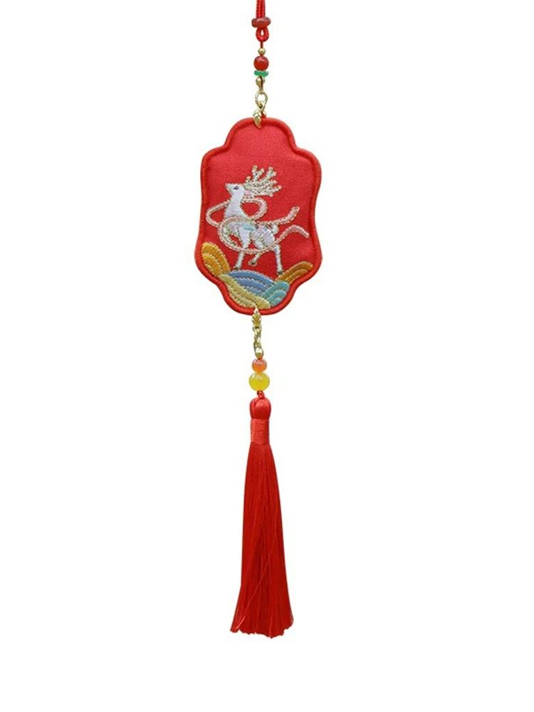 [Jinxi Pavilion] Qian Li Antique Embroidery Fabric Pendant Car Hanging Chinese Style Blessing Han Chinese Clothing Accessories Sachet Sachet