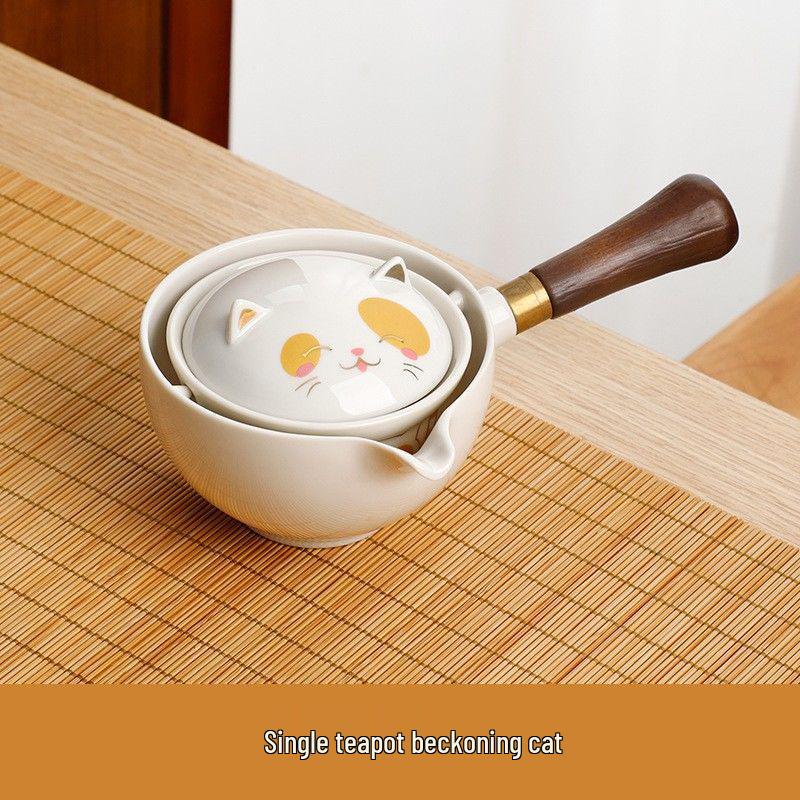 Портативный керамический дорожный чайный набор с автоматическим заварником для чая Кунг-фу - Бизнес-подарок