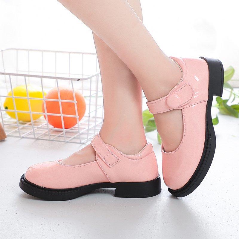 Туфли из кожи для девочек на свадьбу, черные, белые, школьные туфли, детские туфли, принцесса, милые детские туфли Мэри Джейн, классические, 26-36