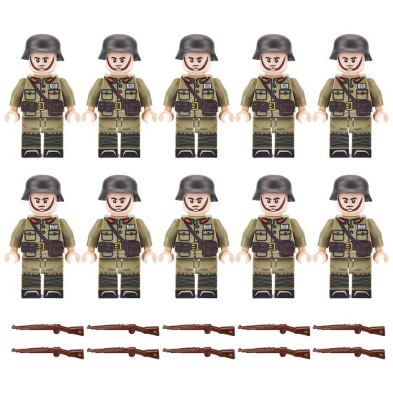 10 шт. фигурка солдата с 10 стрелком оружие аксессуары блок мелкие частицы строительная игрушка солдат модель настольный песок