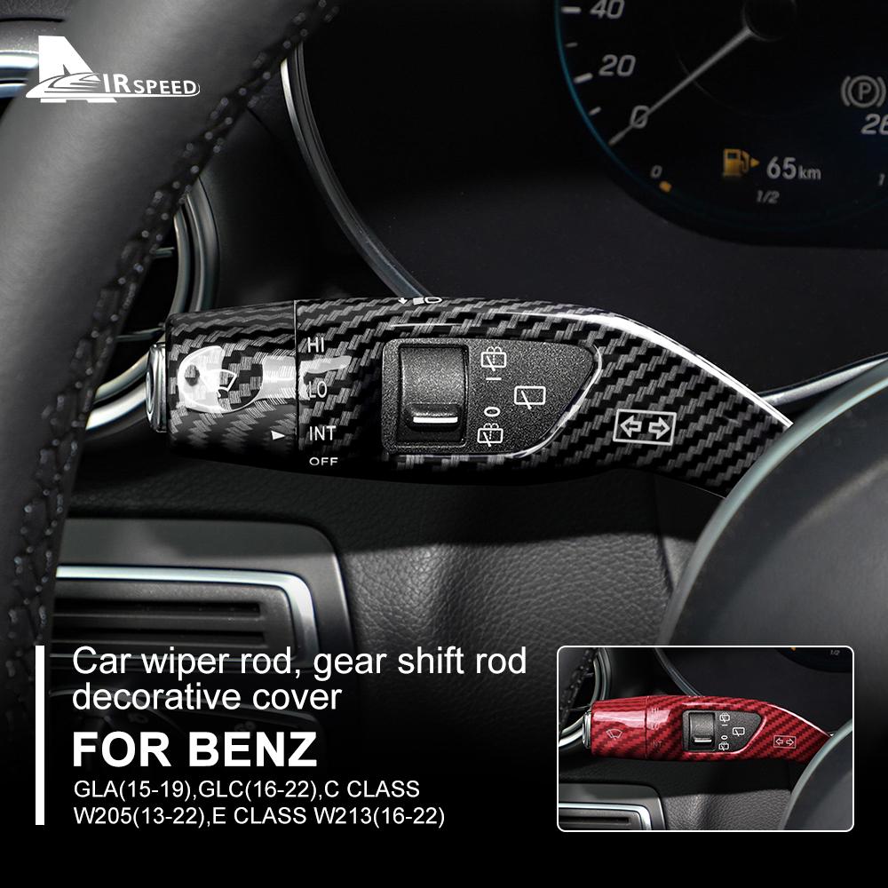 Для Mercedes Benz A B C E S GLC CLA GLA GLE GLS CLS GLK ML Класса W205 W213 W212 Углеродная Накладка на Рычаг Переключения Передач и Механизм Стеклоочистителя W176 W204