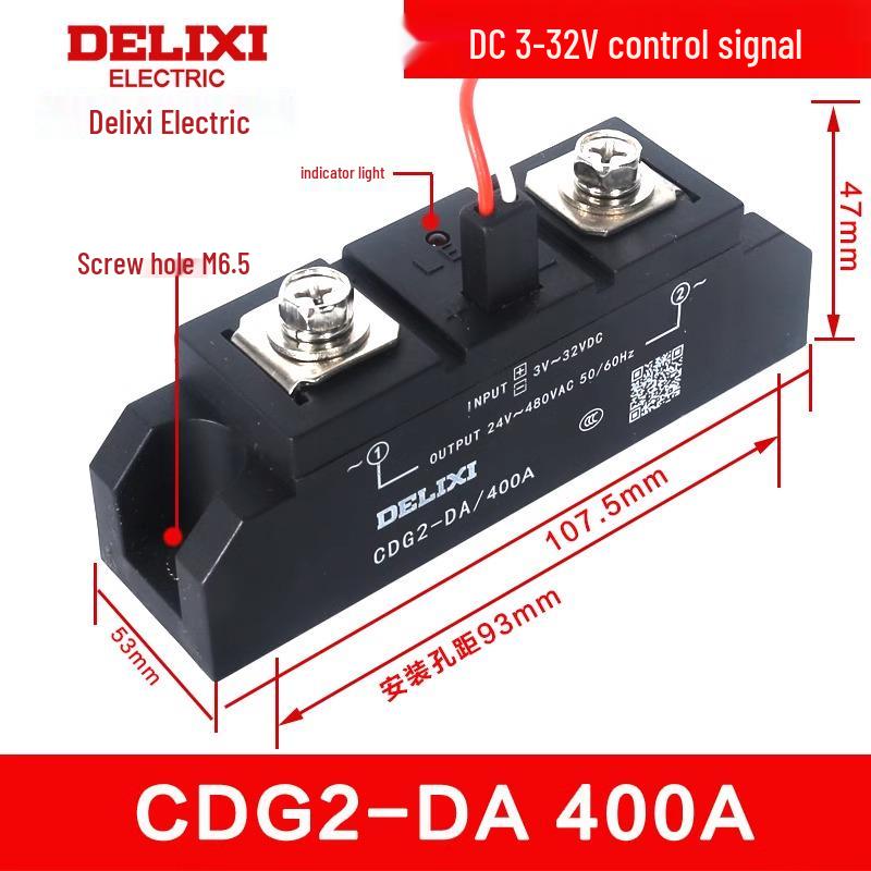 Трехфазный твердотельный контактор Delixi CDG3-DA40A DC to AC - 260A/100A