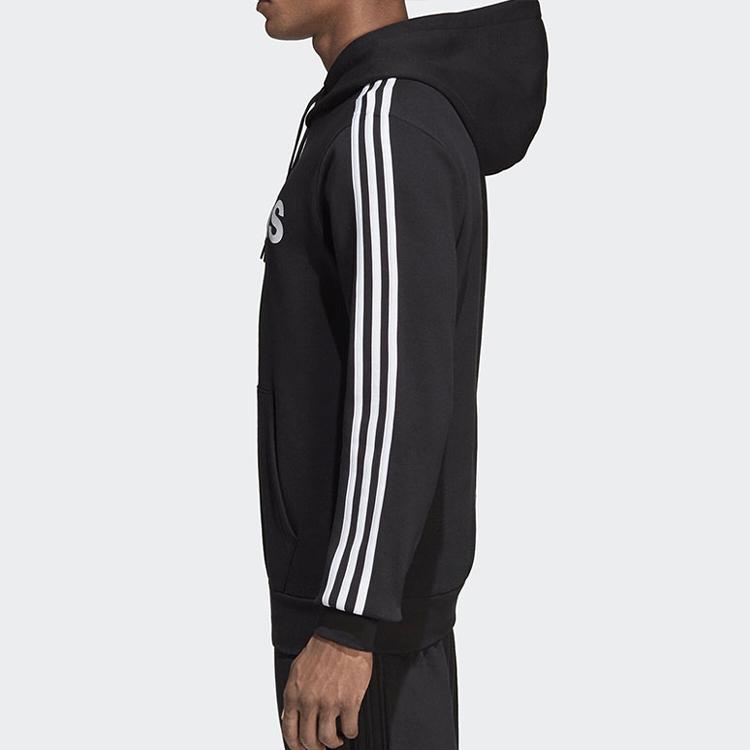 adidas Пуловер с капюшоном на флисовой подкладке для тепла и комфорта Мужские топы Черный DQ3096