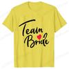 Футболка Team Bride Squad Свадебные топы для невесты Футболки для девичника Прощальная вечеринка Женские Блузки EVJF Эстетичная одежда для подружки невесты