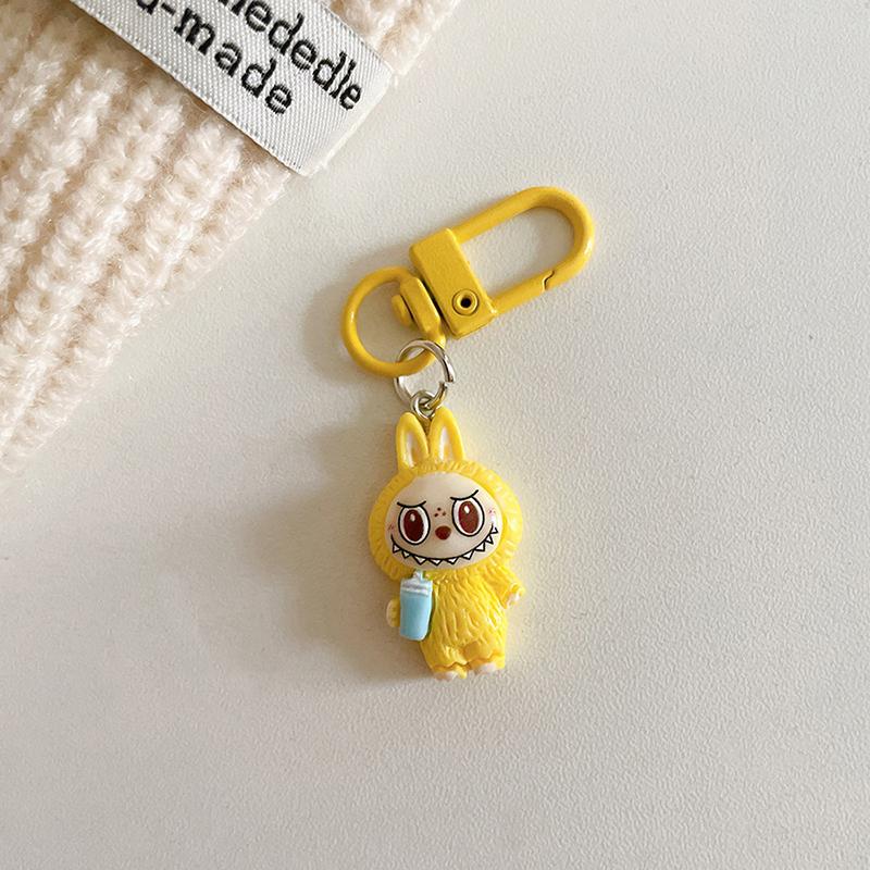 Милый мультяшный кавайный брелок Лабубу подвеска забавный автомобильный брелок изысканный креативный рюкзак украшения аксессуары подарки