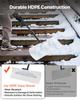 VEVOR Snow Pusher Shovel, 61 cm Wide Outdoor Snowplow Shovel with Ergonomic Grip, HDPE Plastic Blade, Winter Shovels with Segmented Handle