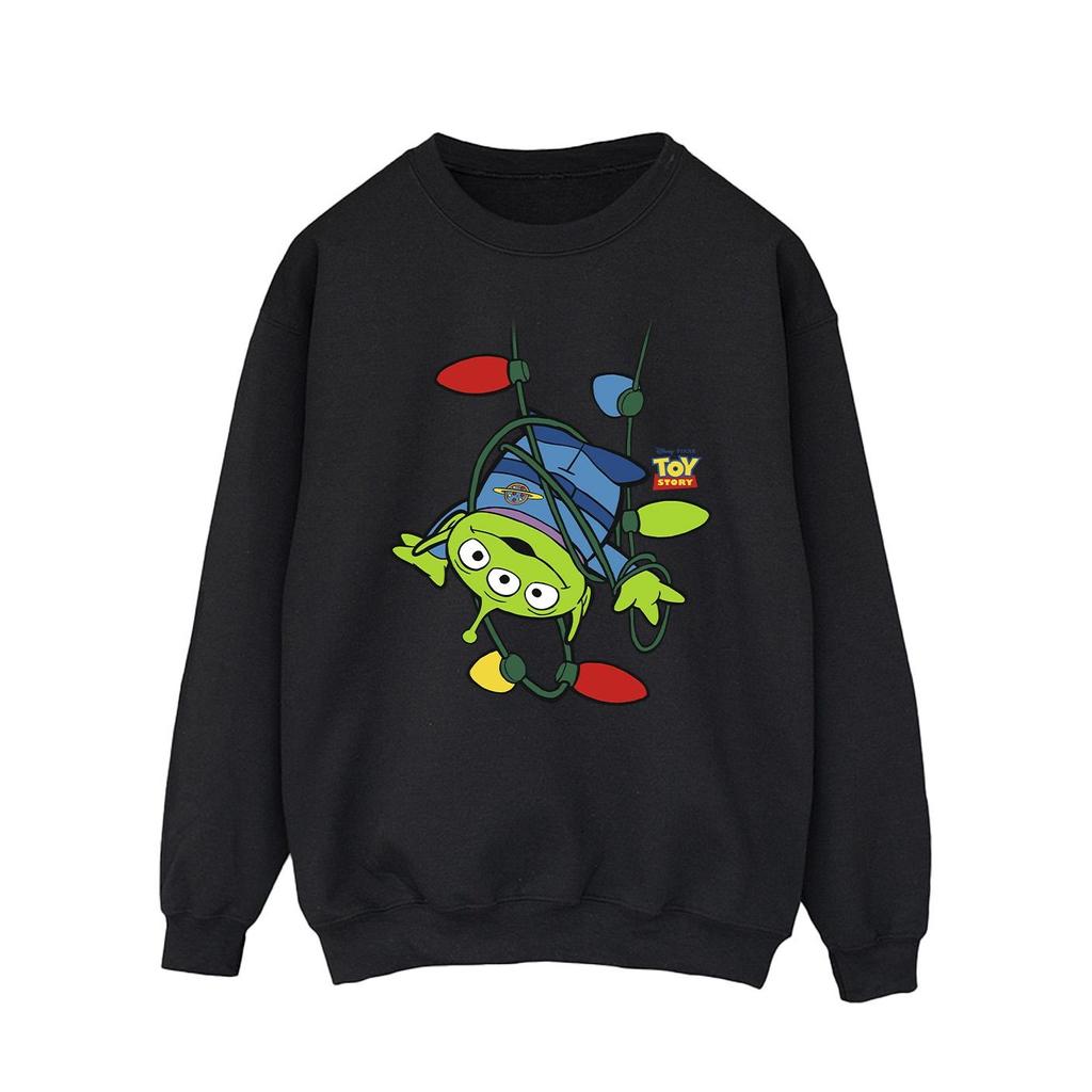 Disney Mens Toy Story Christmas Lights Aliens Sweatshirt