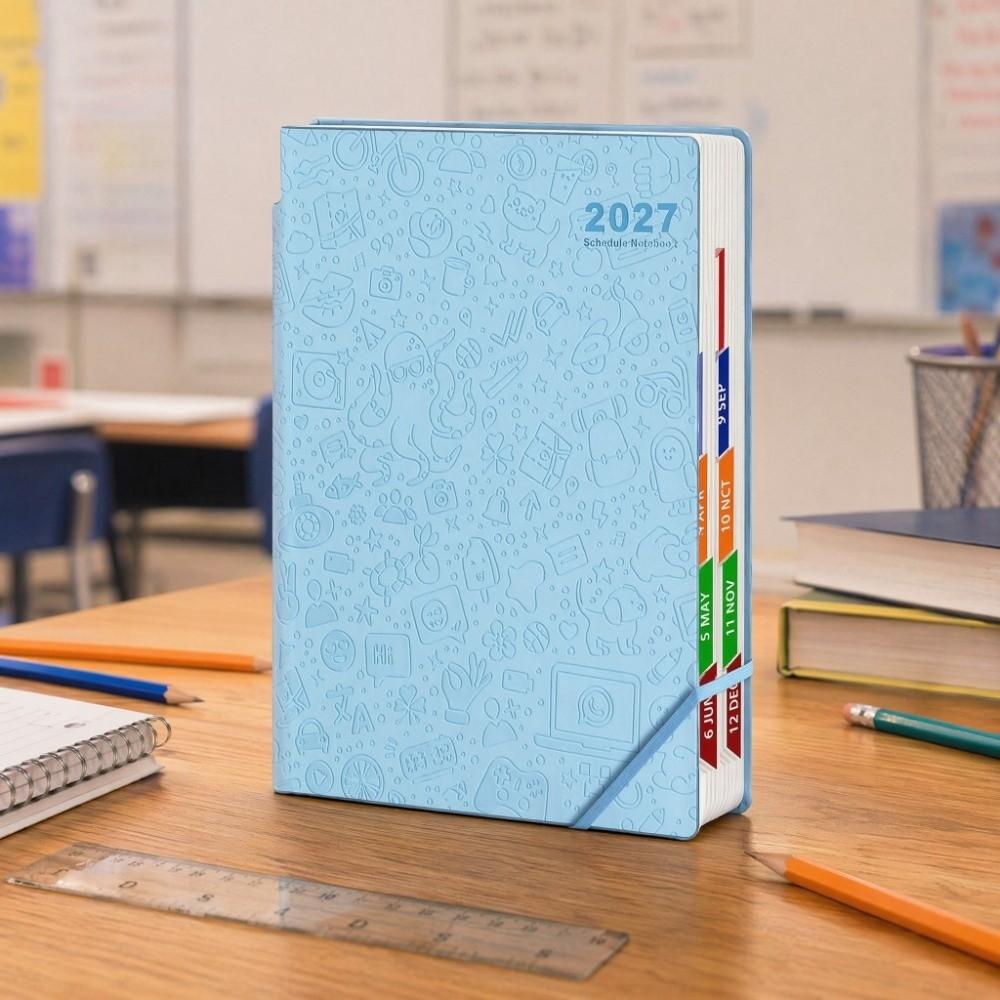 A5 2027 Schedule Book Funny Cartoon Time Management Planner Agenda Planner Notebook School