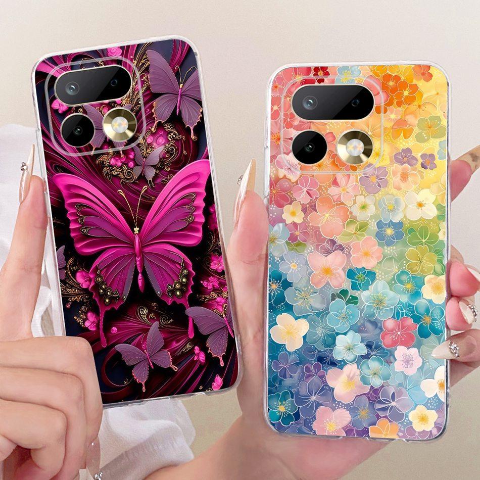 For Realme 16 Pro+ 16Pro Cute Flower Butterfly Cat Painted Case For Realme 16 Pro Plus 5G Soft Silicone TPU Phone Cases