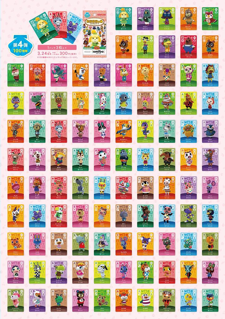 Animal Crossing Amiibo Card 4th Edition 50 Packs (1BOX Included)