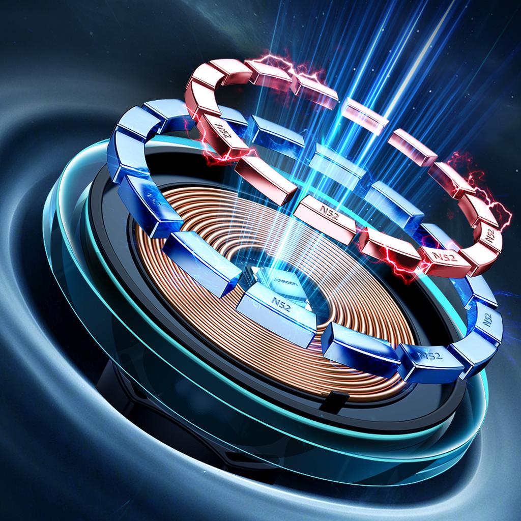 Joyroom 15W Qi Wireless Car Charger & MagSafe Mount, Silver - Vent Clip Accessory (JR-ZS291)