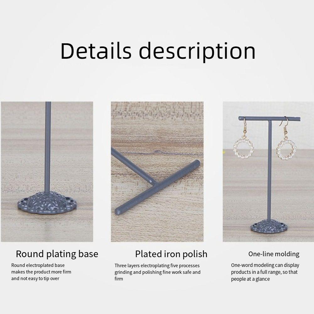 3Pcs/Set Hanging Jewelry Display Holder Metal Necklace Organizer Rack  Earring