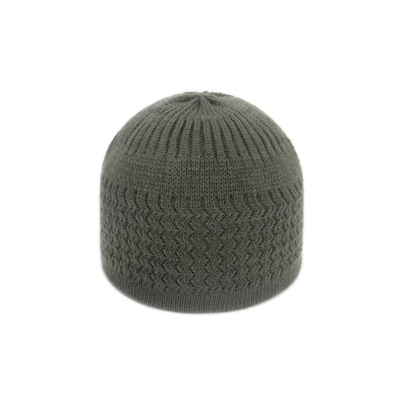Autumn Winter Hat Hoodie Knitted Hat Men's and Women's Wave Jacquard Neutral Dome Warm Knitted Head Cap
