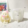 3D Long-eared Rabbit Silicone Molds DIY Rabbit Candle Plaster Soap Resin Crafts Mold Chocolate Cake Baking Tools Home Gift 2025