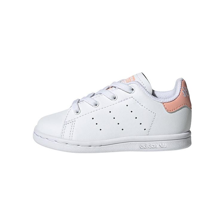 Adidas Originals STAN SMITH El I Slip Resistant Low top Toddler Shoes White Pink Infant And Toddler EE7596